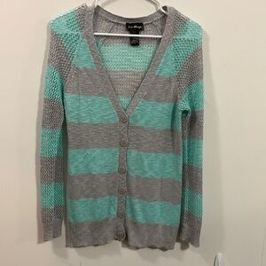 Love Always long cardigan striped cardigan, size Small, good condition
